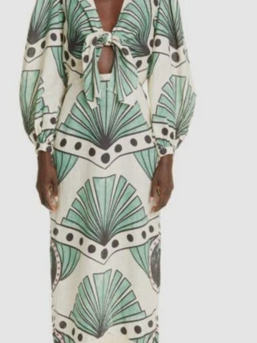 Johanna Ortiz other Continent Tie-Front Fringe Dress M/L - Picture 3 of 14